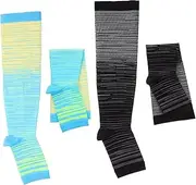 GRADENEVE Running Toe Socks Toeless Spa Socks for Women Maternity Compression Socks High Elastic Legwear Size l