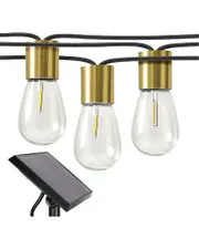 BRIGHTECH Glow 28' 12 Bulb LED Solar Powered String Lights