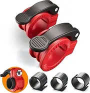 ZY-HUAN Mini Pro Barbell Clips 1 inch I Multi-Size Adjustable Barbell Collar I 1 inch Barbell ClampsIQuick Release Weight Clips Pair of Locking for Dumbbell Bar(RED+Black)