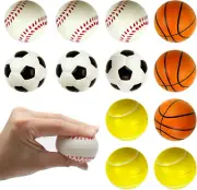 Children'S Stress Ball, 12 Pieces, Mini Anti-Stress Balls, Footballs, Basketball