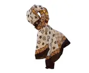 S57 170cm Plaid Caramel Pattern Fiber Scarf Thin Air Conditioning Shawl Outer Scarves Outdoor Evening Dresses Women
