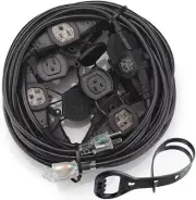 50FT 12 Gauge Heavy-Duty Extension Cord with 11 Outlets for Indoor/Outdoor Use
