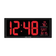 AcuRite 14.5 Large Digital LED Oversized Wall Clock with Date and Temperature