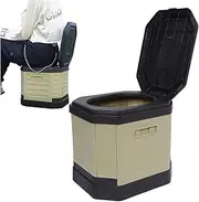 Portable Toilet for Adults - Outdoor Portable Bathroom | Toilet for Adults | Folding Travel Potty Toilet with Lid | Outdoor Camping Bathroom Bucket for Road Trips, Trailer, Campervan, Picnic
