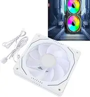 RGB CPU Fan, 120mm 3 Pin ARGB Case Fan PWM Control, 800 to 1800RPM Cooling PWM PC Fan for Computer Chassis & CPU Radiator (Reverse Blades)