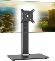 Single Monitor Desk Stand Free-Standing Desk Mount Arm Riser for 13" to 32"