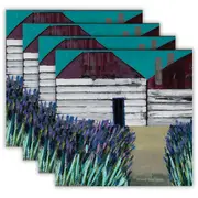 4pc Thirstystone Square Hepburn Jute Coaster Drinks/Beverage/Coffee Decor Set