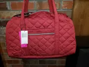 VERA BRADLEY-Berry Red- Small Travel Duffel Bag