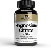 Natural Vitamins Magnesium Citrate 400mg 60 Tablets (Pack of 1)