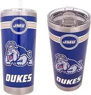 Desert Cactus James Madison University 22oz Rally Tumbler Dukes JMU Insulated Stainless Steel with Lid and Straw Reusable Double Walled Cup Hot and Cold Drinkware Full Color 22 Ounces (Purple)