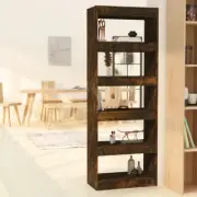 NNEVL Book Cabinet/Room Divider Smoked Oak 60x30x166 cm Engineered Wood