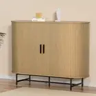 Buffet Sideboard Cupboard Cabinet Sliding Doors Pantry Storage Oak PIIA WD-AB