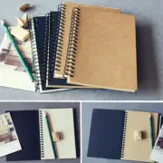 100 Sheets Spiral Bound Coil Sketch Book Blank Notebook Kraft Sketching Paper