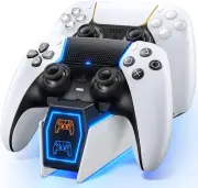 PS5 Controller Charger Station Compatible with Playstation 5 Edge & Dual Cont...
