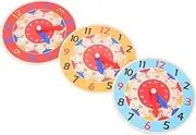 PERSELOSO 3pcs Colorful Clock for Hour Second Teaching Model Educational Plaything Concept Learning Ability