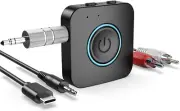 Bluetooth V5.0 2-In-1 Adapter, Wireless Transmitter & Receiver for TV, PC, Speak