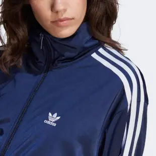 【adidas 愛迪達】外套 女款 運動外套 風衣外套 三葉草 亞規 FIREBIRD TT 藍 IL3816