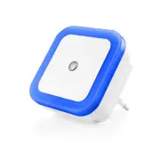 5 pcs Mini Auto Night Lamp LED Light Built-in Light Sensor Control White Bedside Light Wall Lamp US/EU BLUE COLOR