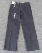 Dockers Khaki Pants Mens Size 34 x 32 Black Flat Front Straight Fit New