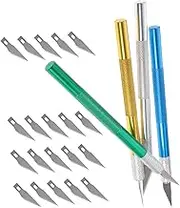 DECORNIJIA 4 Pack Hobby Kit Carving Tool Snap-off Blades Aluminum Handle for Diy Projects