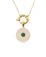 Gabi Rielle Gold Over Silver CZ Necklace