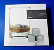 Viski Glacier Rocks Set of 6 Hexagon Polished Gray Basalt Stone Ice Cubes NEW