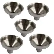 5x Stainless Steel Funnel Filler for All Kinds of Hip Flasks Whiskey Wine PR;;^
