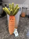 Jellycat VIVACIOUS CARROT Vegetable 9" New BNWT Soft Plush 100% Real not Fake