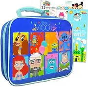 Disney 100 Lunch Box for Kids Set - Bundle with Disney Lunch Bag Featuring Ariel, Stitch, Buzz Lightyear, More Plus Stickers | Disney Lunch Box for Girls