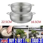 Stainless Steel Fine Mesh Strainer Colander Food Rice Vegetable Fruits Sieve EV