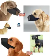 Top Performance DOG MUZZLE LINED NO BITE BARK QuickFIT Nylon ADJUSTABLE TRAINING