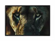 Lion Framed Print Fine Art Poster Print