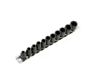 Force 11pc 3/8" Dr. Cr-Mo 6-19mm Impact Socket Set with Socket Rail