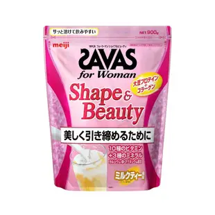 日本直送 meiji明治 SAVAS Shape &Beauty 大豆蛋白+膠原蛋白 奶茶味 補充包  900g