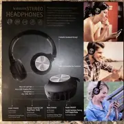 Wireless Headphones Noise Cancelling SoundBound Built-In Microphone