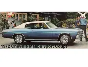 1972 Chevelle Malibu Sport Coupe Auot Car Refrigerator / Tool Box Magnet