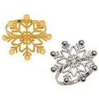 Pack of 6 Napkin Holder Snowflake Napkin Buckles Christmas Serviette Rings