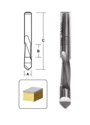 CARBiTOOL Aluminium Drilling and Caravan Trimming Router Bit HSF1512 3/8