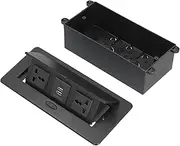 02 5 Power Strip, Hidden Table Pop Up Socket, Dual USB Power Outlet Strip, 250V J29 Hub Connection Box, Desktop Socket for Home Office Conference Room Countertop