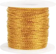 Gold Metallic Cord,Tinsel String Thread for Craft Jewelry Making Braids Gift Wra