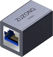 ZUZONG 10GB RJ45 Coupler Ethernet Coupler, 10Gbps in Line Coupler for Cat8/Cat7/Cat6a/Cat6/Cat5e/Cat5 Ethernet Cable Extender Adapter for PC Router Modem PS5 Xbox Female to Female(1 PCS