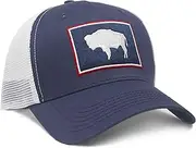 International Tie Premium Flag Hats - Snapback Trucker Baseball Hat (Wyoming)