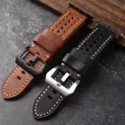 40mm-49mm Handmade Cowhide Leather Watchband For Apple Watch 8/9/7/ultra Strap