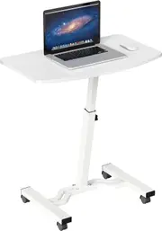 Adjustable Laptop Stand Cart - 28-33'' Height, White