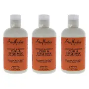 Shea Moisture Coconut and Hibiscus Curl Style Milk by Shea Moisture for Unisex - 8 oz Cream - Pack of 3