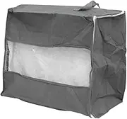 WATIIFUFU Blanket Zipper Bag Foldable Storage Containers Non-woven Fabric for Quilt Clothes Pillow (grey) Random Color