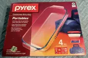 Pyrex 4pc Portables Easy Grab Baking Dish Set. - NEW IN BOX!!