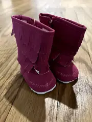 Pink Suede Fringe Boots 18" American Girl Size Doll