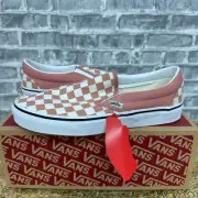 Vans Classic Slip On Checkerboard Rose Dawn White Mens Size 4 / Womens 5.5 New