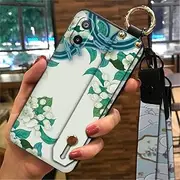 Phone Case Compatible with Samsung Galaxy F06 5G/M06 5G/SM-E066B, Silicone Protective Wristband Phone Holder Back Cover Wrist Strap Ring